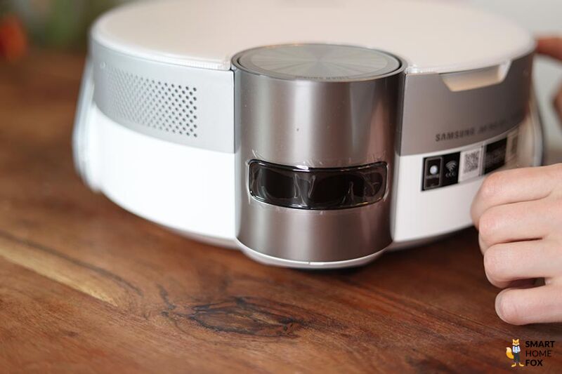 Der Samsung Jet Bot AI Plus ist von hinten zu sehen.